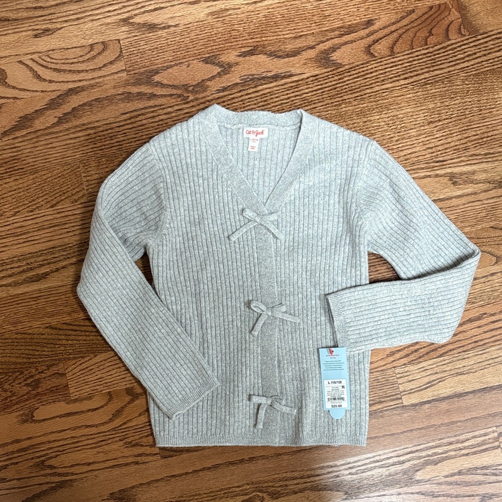 NWT Girls Cat and Jack Cardigan size 10/12